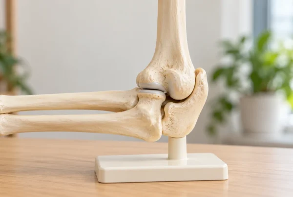 Modelo anatómico de los huesos de la articulación del codo