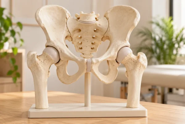 Modelo anatómico de la pelvis y las caderas