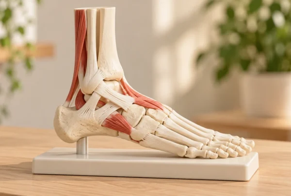 Modelo anatómico de los ligamentos del tobillo